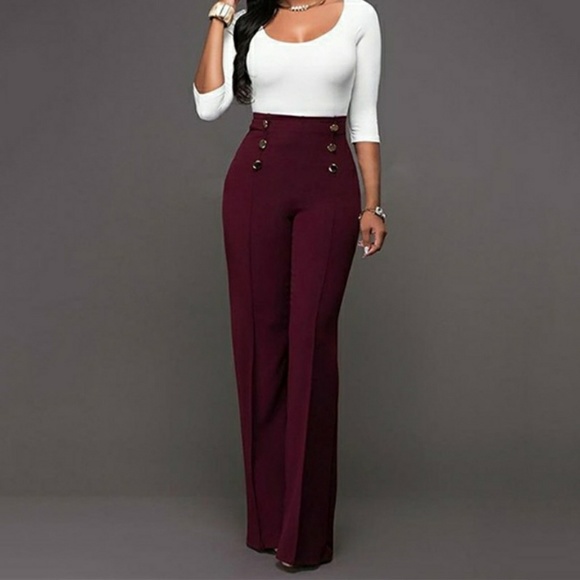 High waisted flare dress pants Outlet